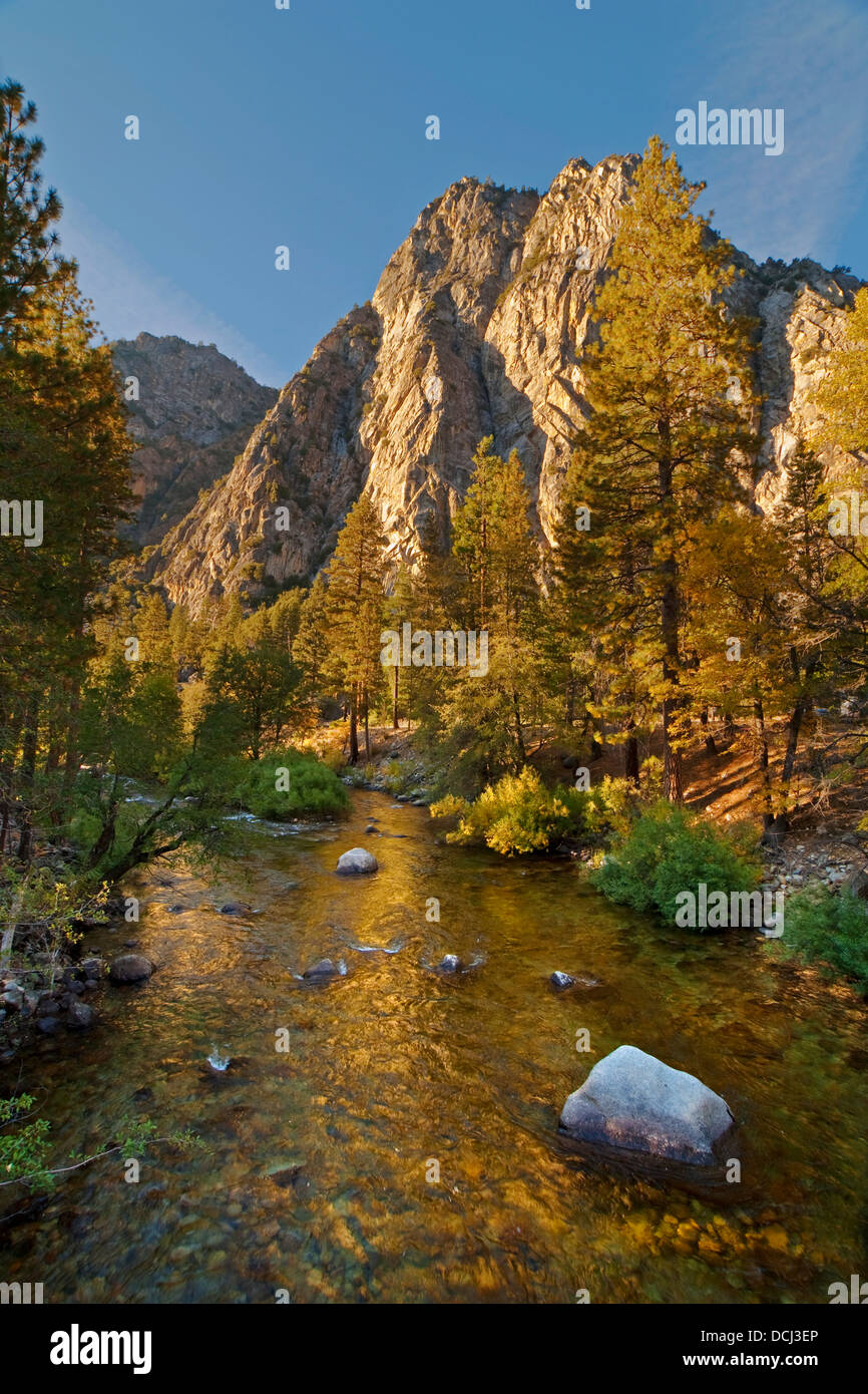 Granite peaks over the South Fork of the Kings River near Cedar Grove