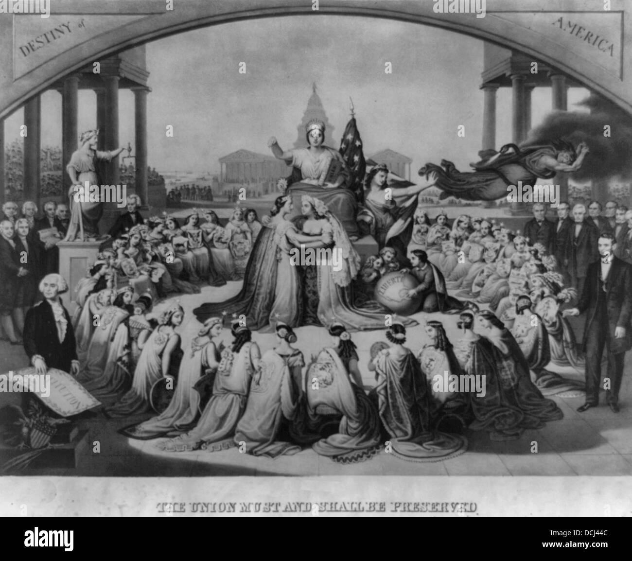 The Union must and shall be preserved, USA Civil War illustration Stock Photo