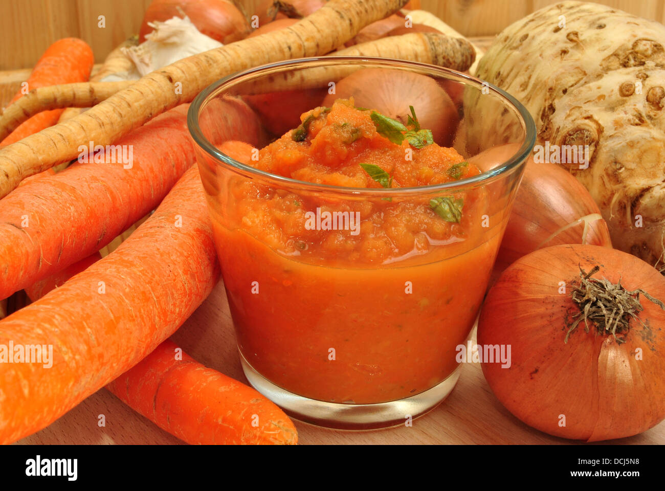 delicious vegetable soup liquidised for old people Stock Photo Alamy