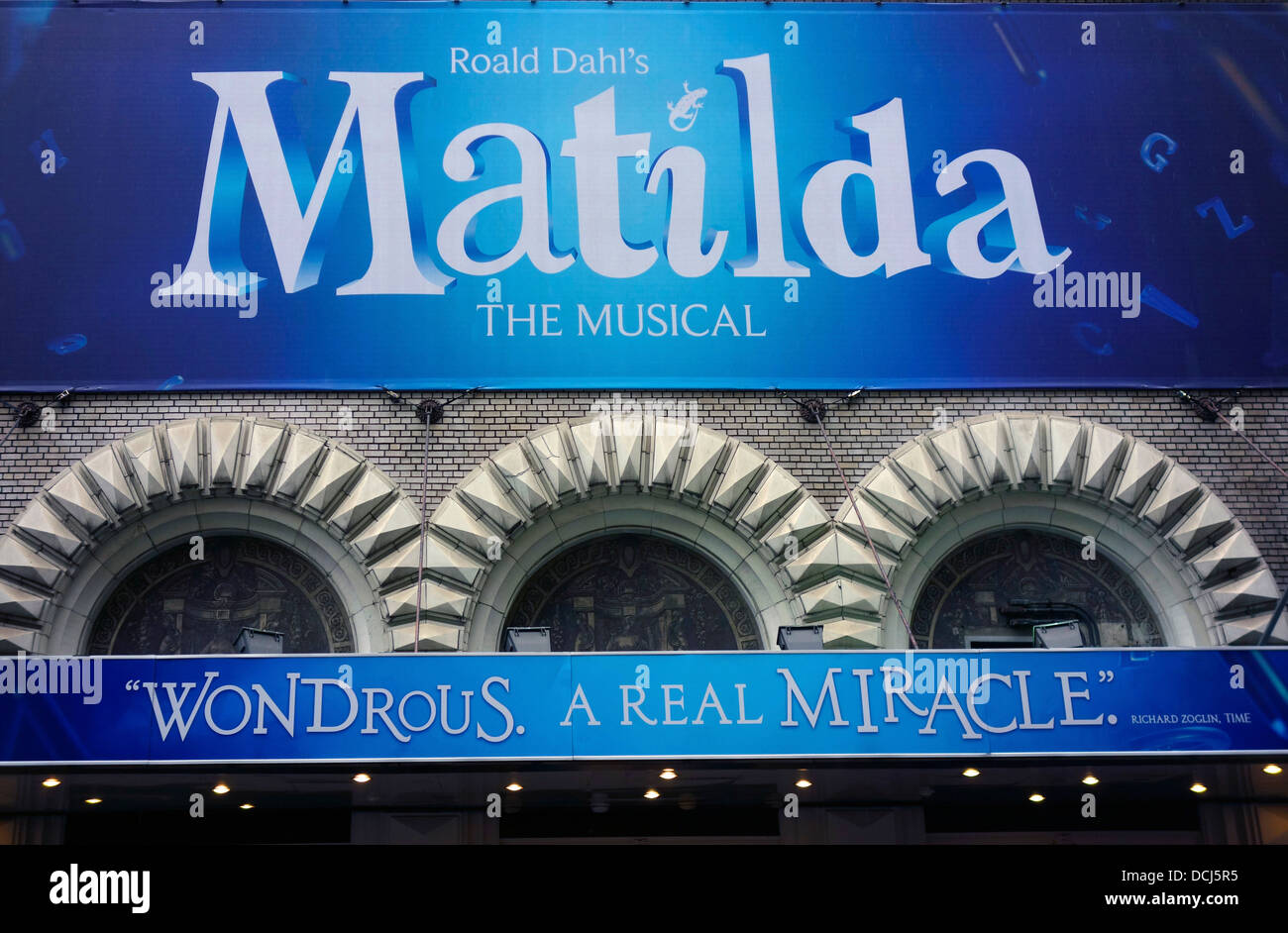 Matilda play on Broadway Stock Photo