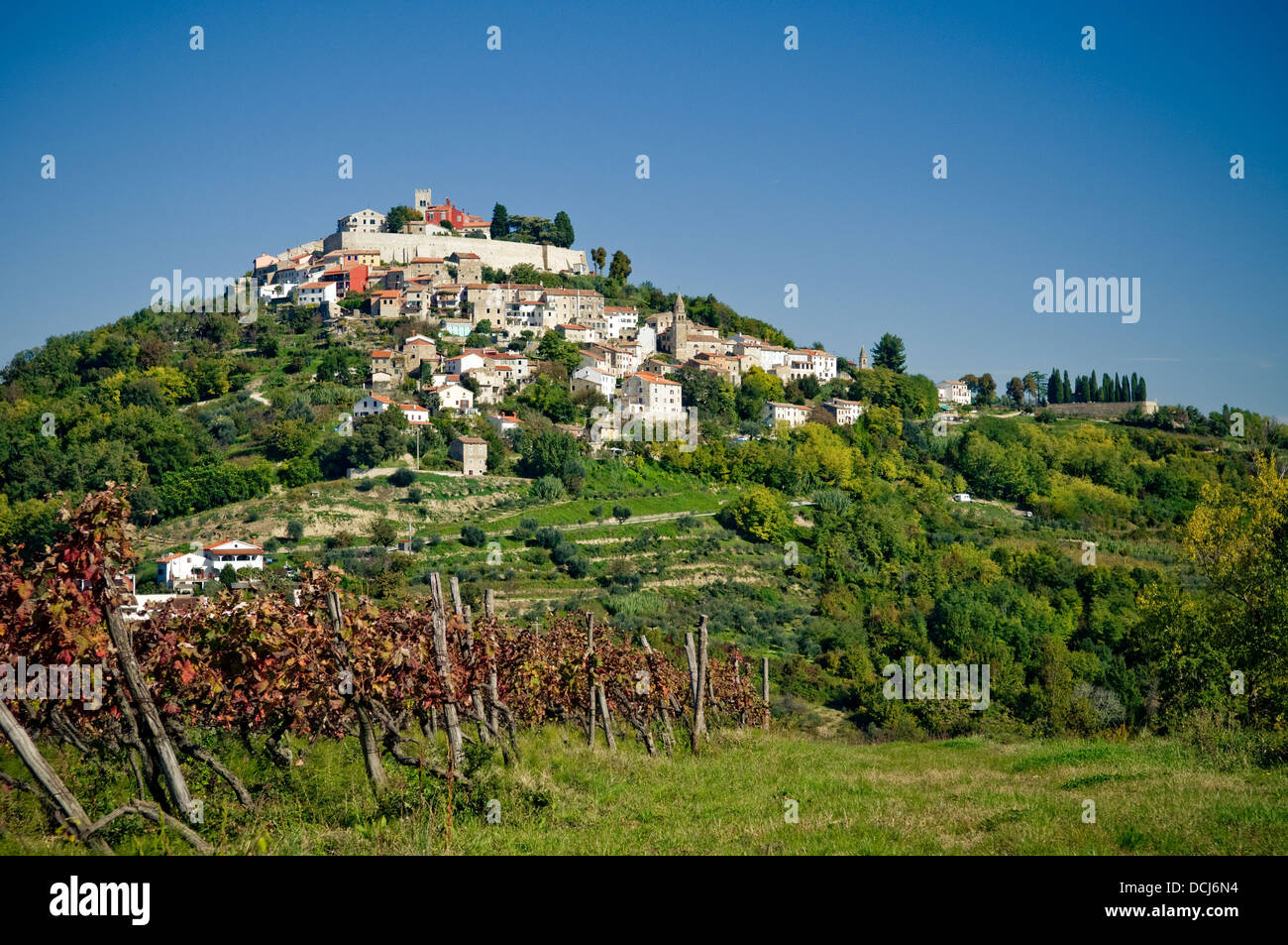 Old medieval town of Motovun. Croatia. Stock Photo