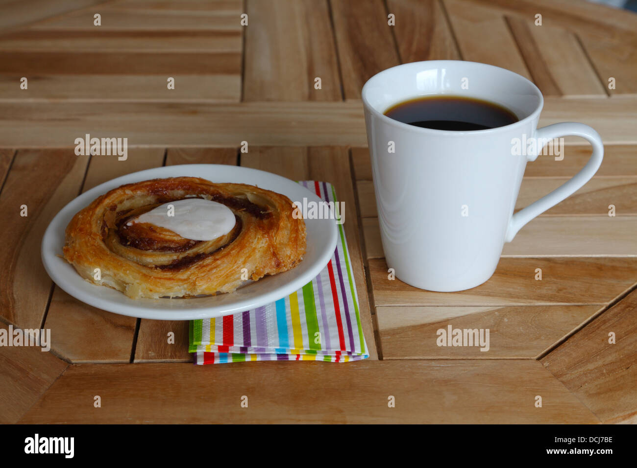 Original Danish pastry of laminated yeastleavened dough flaky and