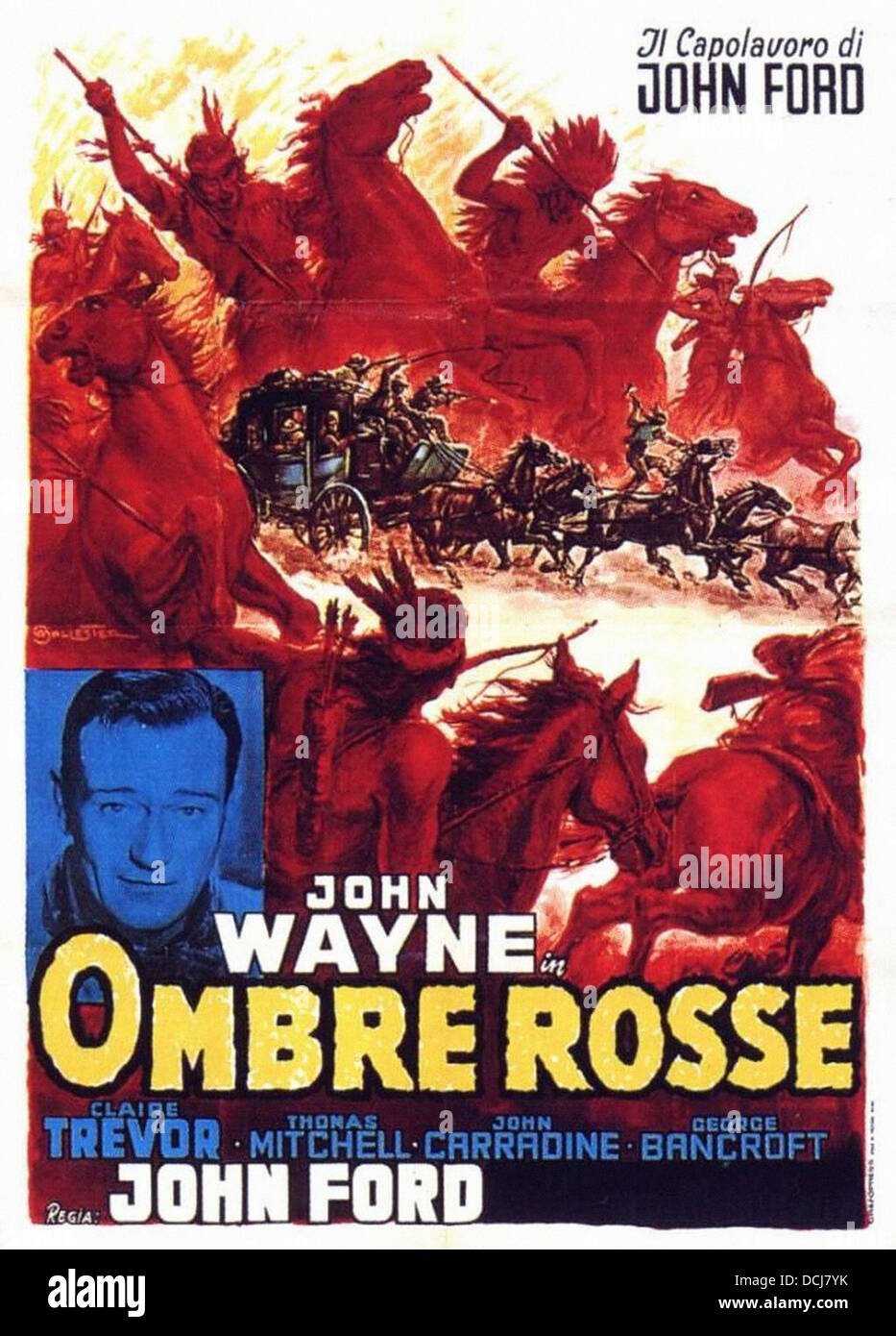 STAGECOACH - Italian movie poster - Directed by John Ford - United Artists 1939 Stock Photo