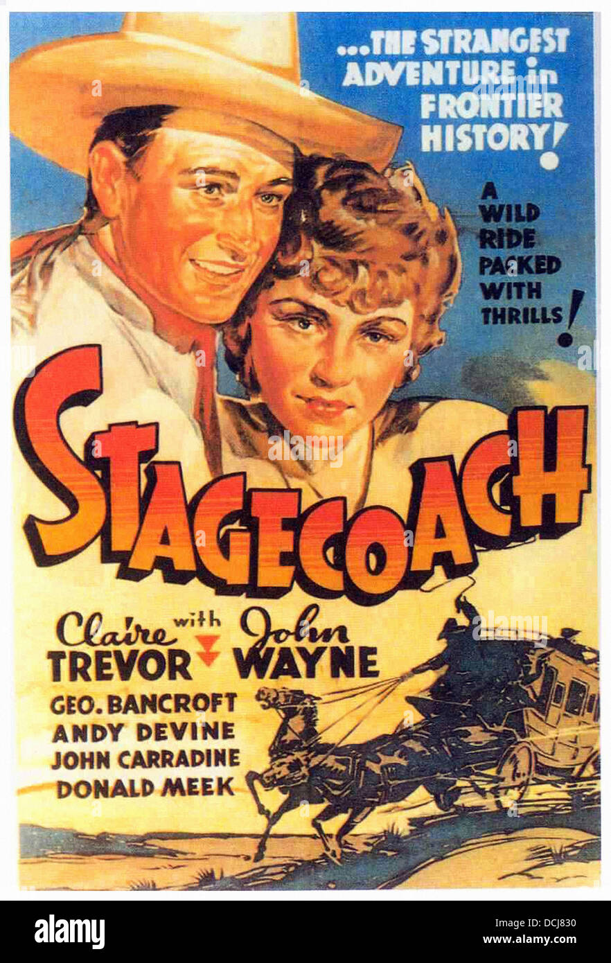 STAGECOACH - movie poster - Directed by John Ford - United Artists 1939