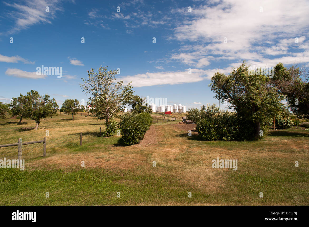 View of a farm in Saskatchewan Stock Photo Alamy