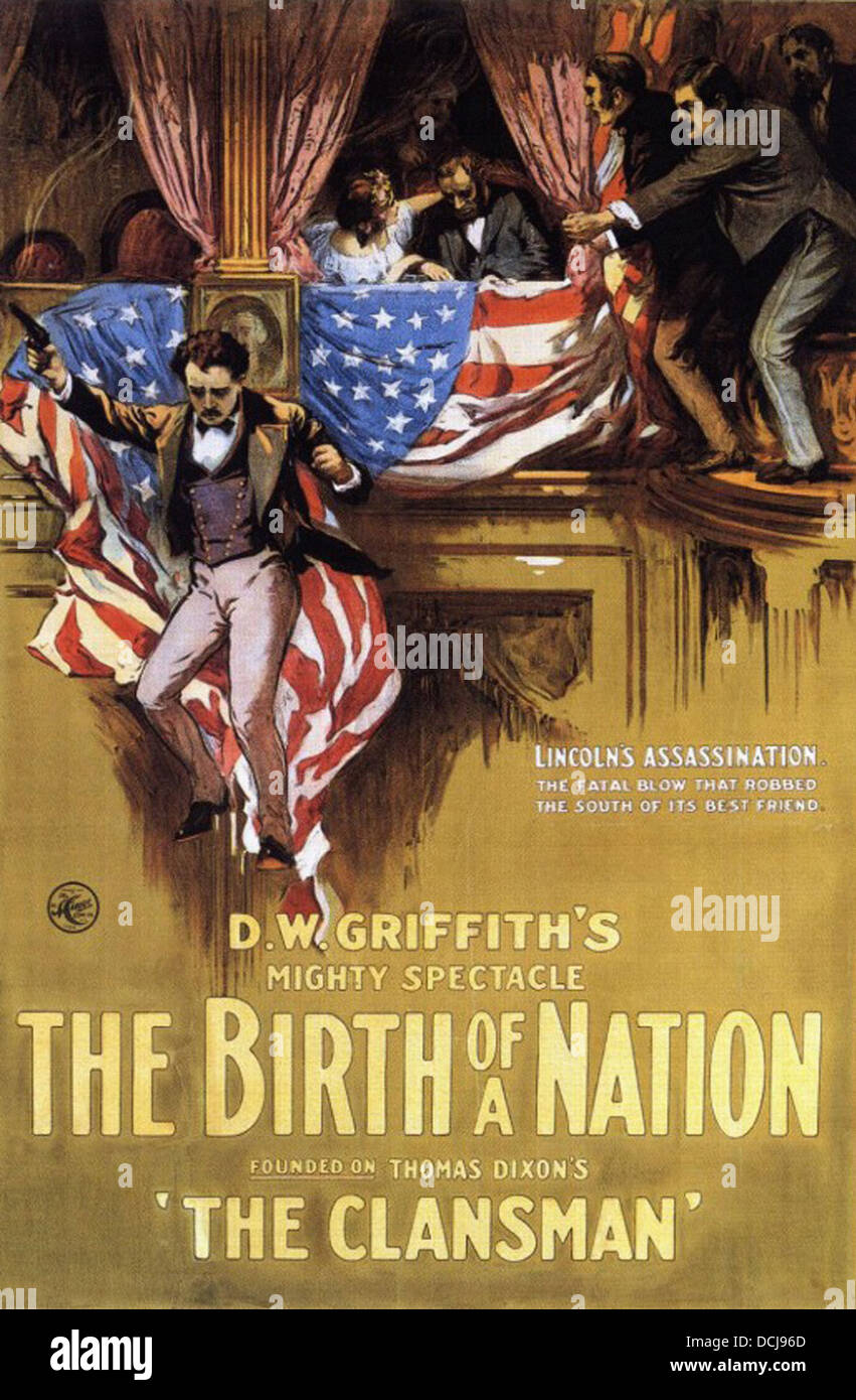 THE BIRTH OF A NATION - Movie poster - Directed by D.W. Griffith - Epoch Producing Corp 1915 Stock Photo