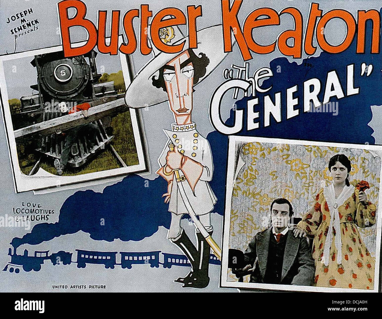 THE GENERAL - Buster Keaton Productions 1927 - Movie Poster Stock Photo