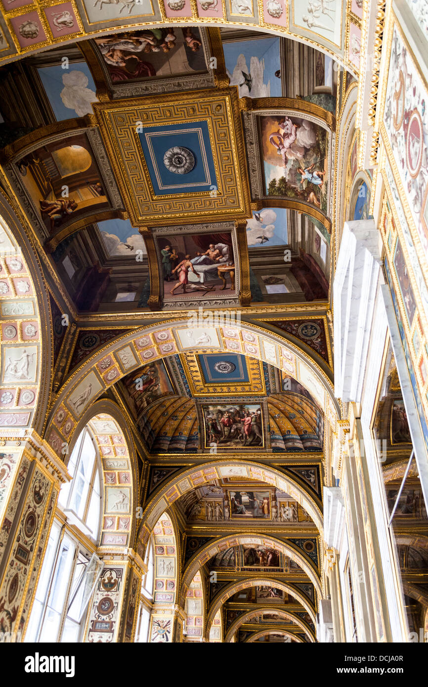 Interior artworks, decor and architecture. Raphael Loggias The Hermitage  Museum St Petersburg Russia Stock Photo