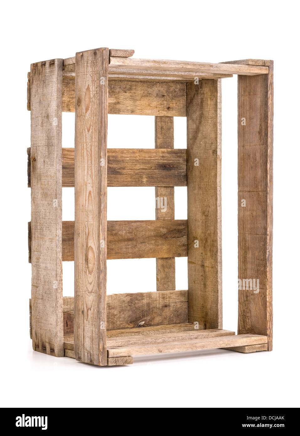 vintage wooden wine crate Stock Photo