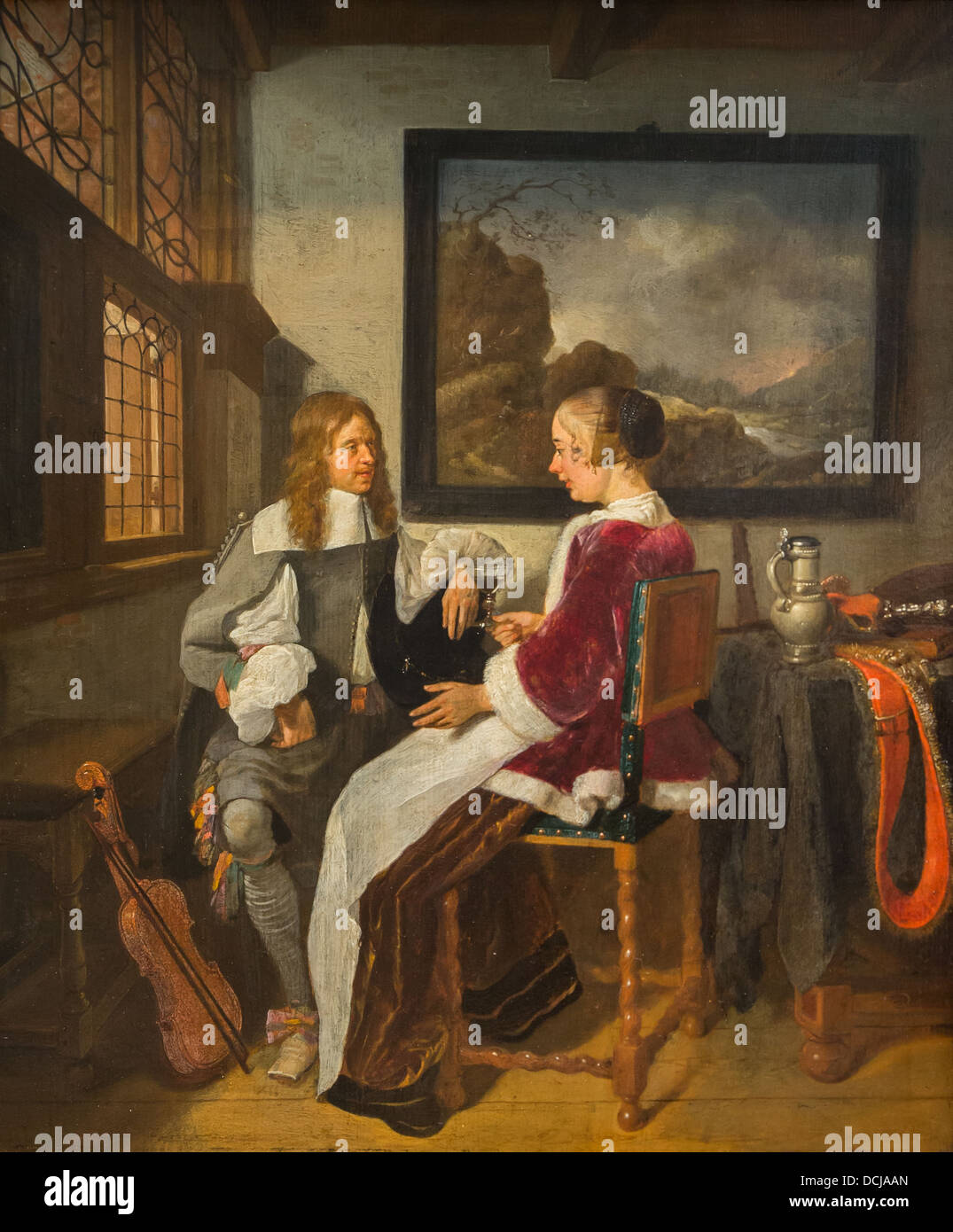 17th century - Sentimental Conversation - Quirijn van Brekelenkam (1660 ...