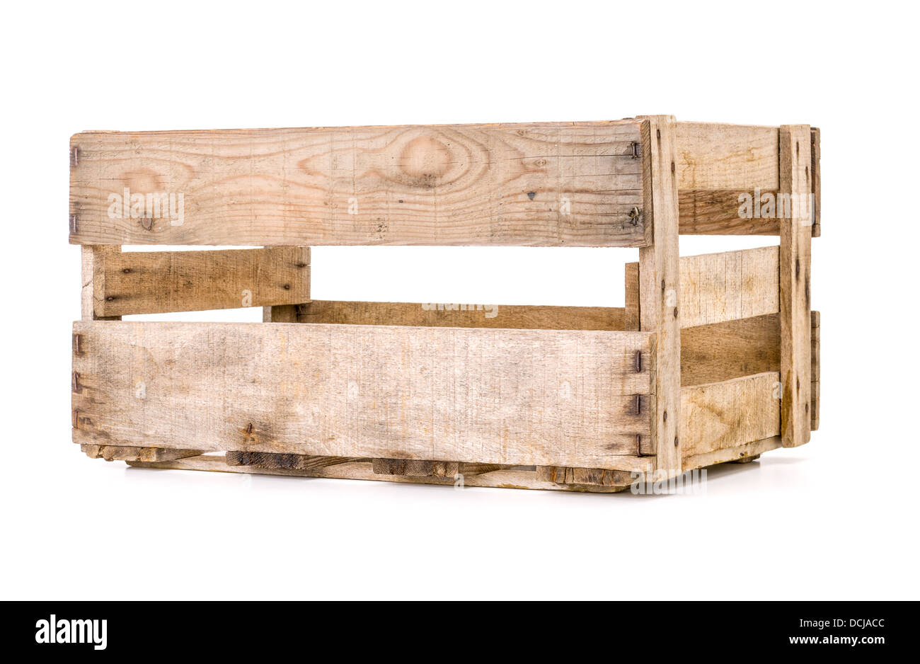 vintage wooden wine crate Stock Photo
