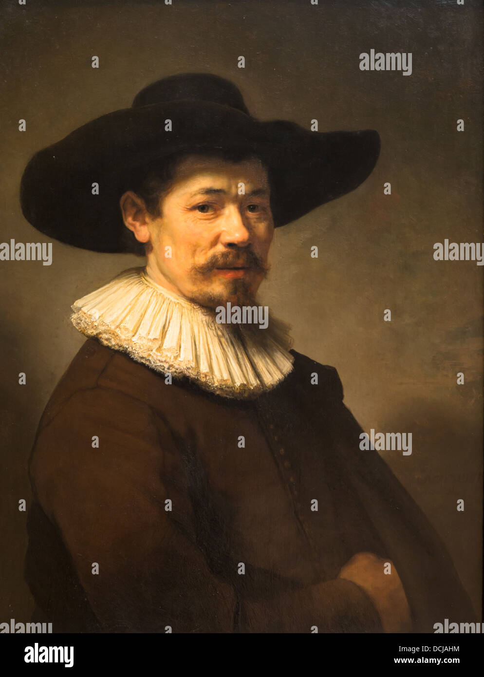17th century  -  Herman Doomer - Rembrandt (1640) - Metropolitan Museum of Art - New York Oil on canvas Stock Photo