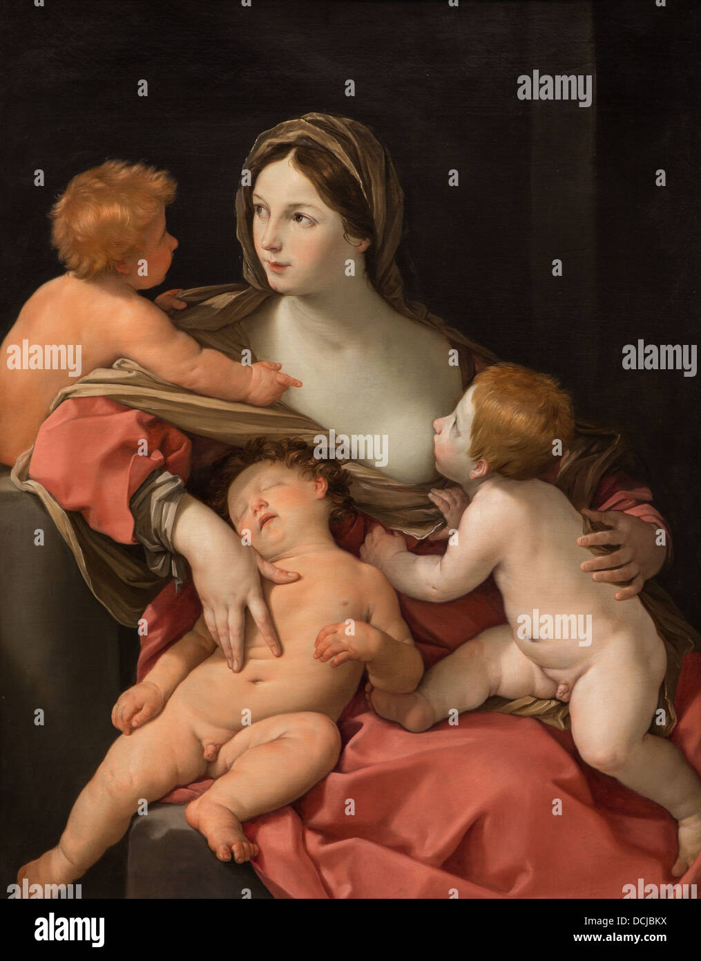 17th century  -  Charity, around 1630 - Guido Reni Philippe Sauvan-Magnet / Active Museum Oil on canvas Stock Photo