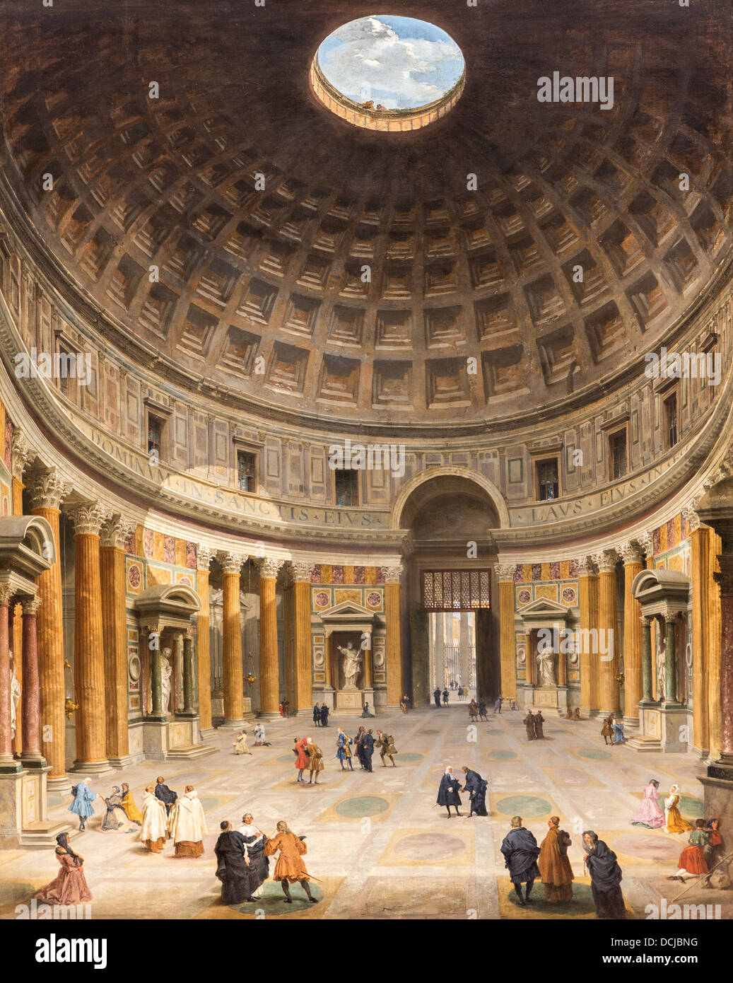 18th century  -  View of the Pantheon's Inside, 1734 - Giovanni Paolo Panini Philippe Sauvan-Magnet / Active Museum Stock Photo