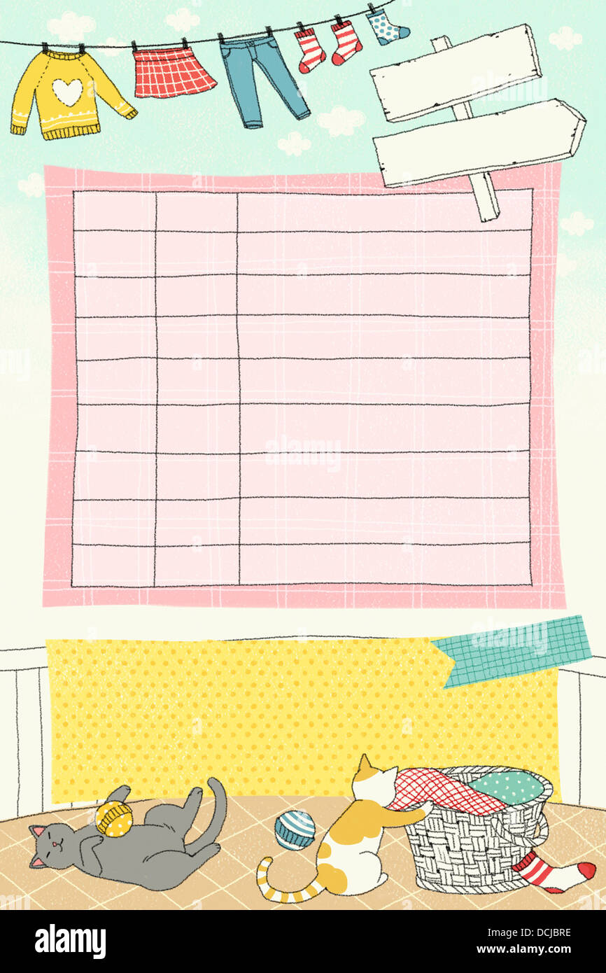 illustration of diary template featuring note page Stock Photo Alamy