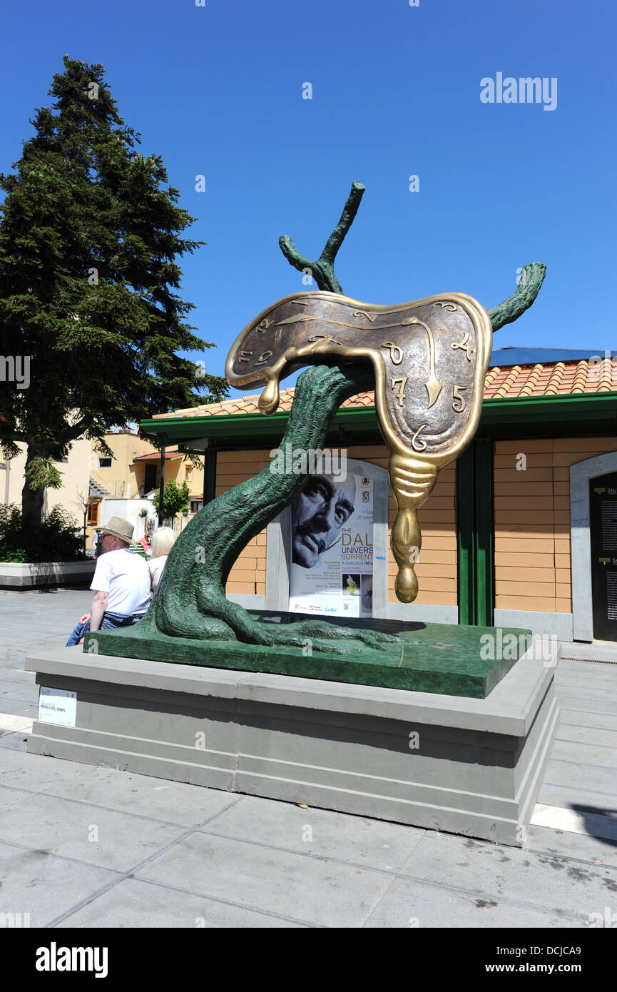 Part of The Dali Universe an exhibition in Sorrento dedicated to the great Spanish artist in Piazza Sant'Antonino Stock Photo