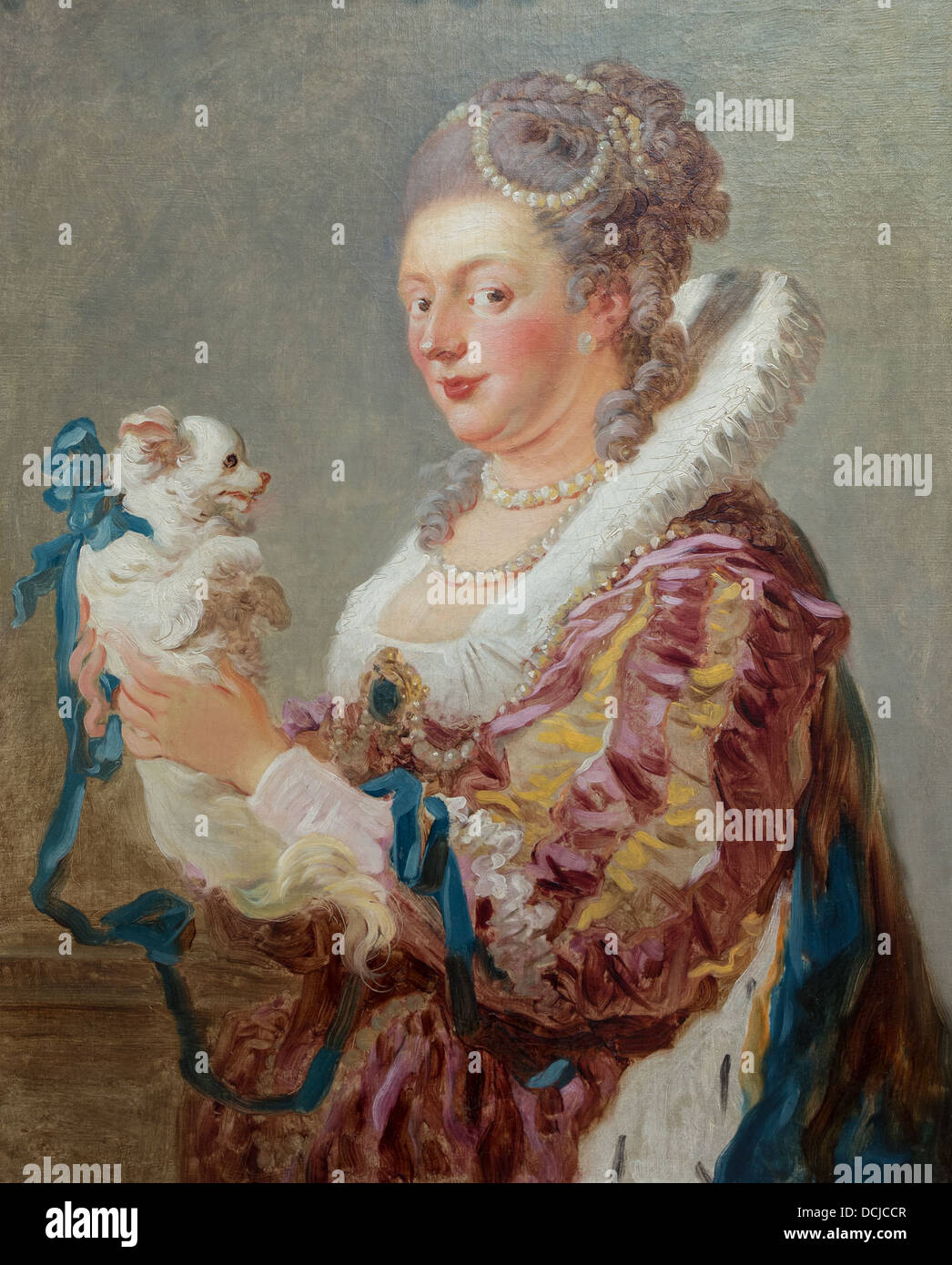 Jean-Honoré Fragonard, A Woman with a Dog, painting, circa 1769
