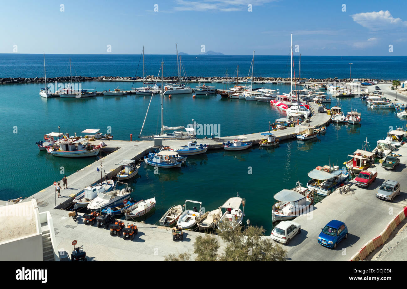 Greece, Santorini, the Vichada Port in the south of the island Stock Photo