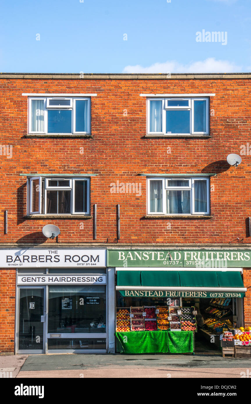 A barbers shop and fruit and vegetables shop, Banstead Village High