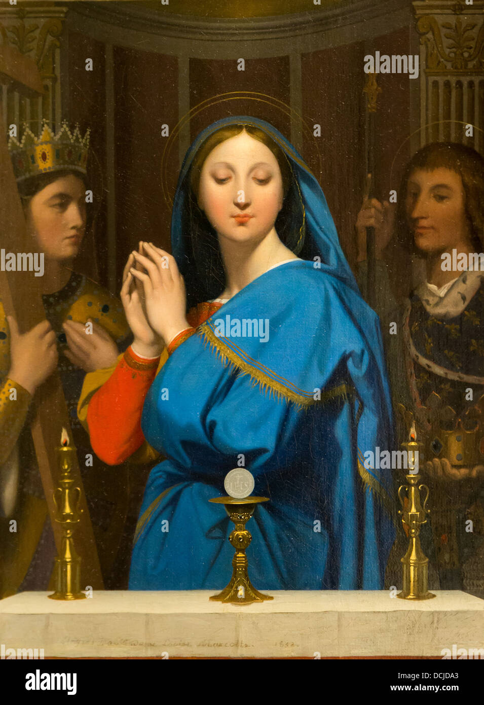 19th century  -  The Virging Adoring the Host, 1852 - Jean-Auguste-Dominique Ingres Philippe Sauvan-Magnet / Active Museum Stock Photo