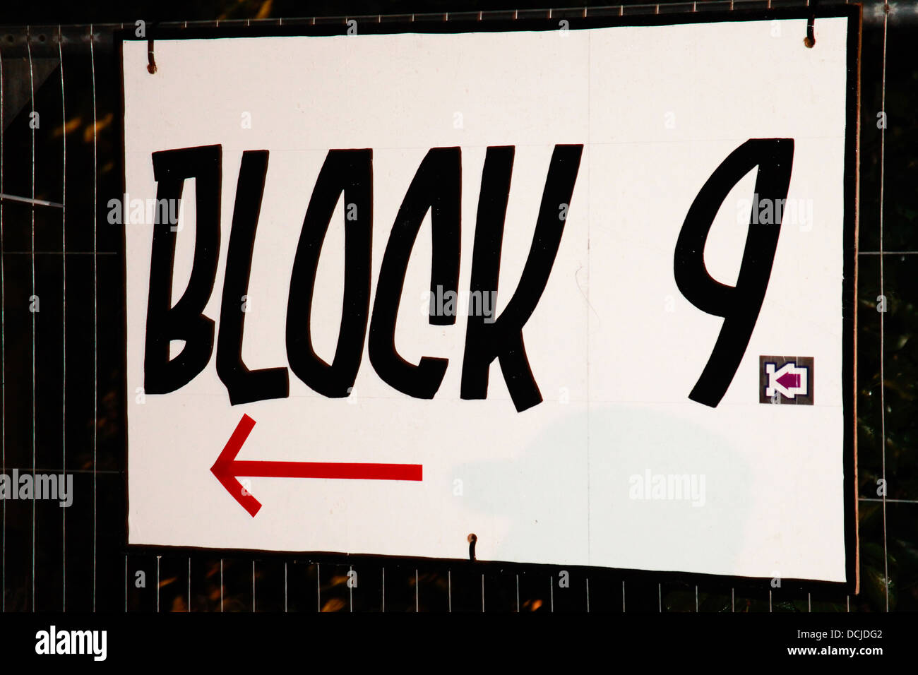 Block 9 area at the Glastonbury Festival 2013 . Somerset, England, United Kingdom. Stock Photo
