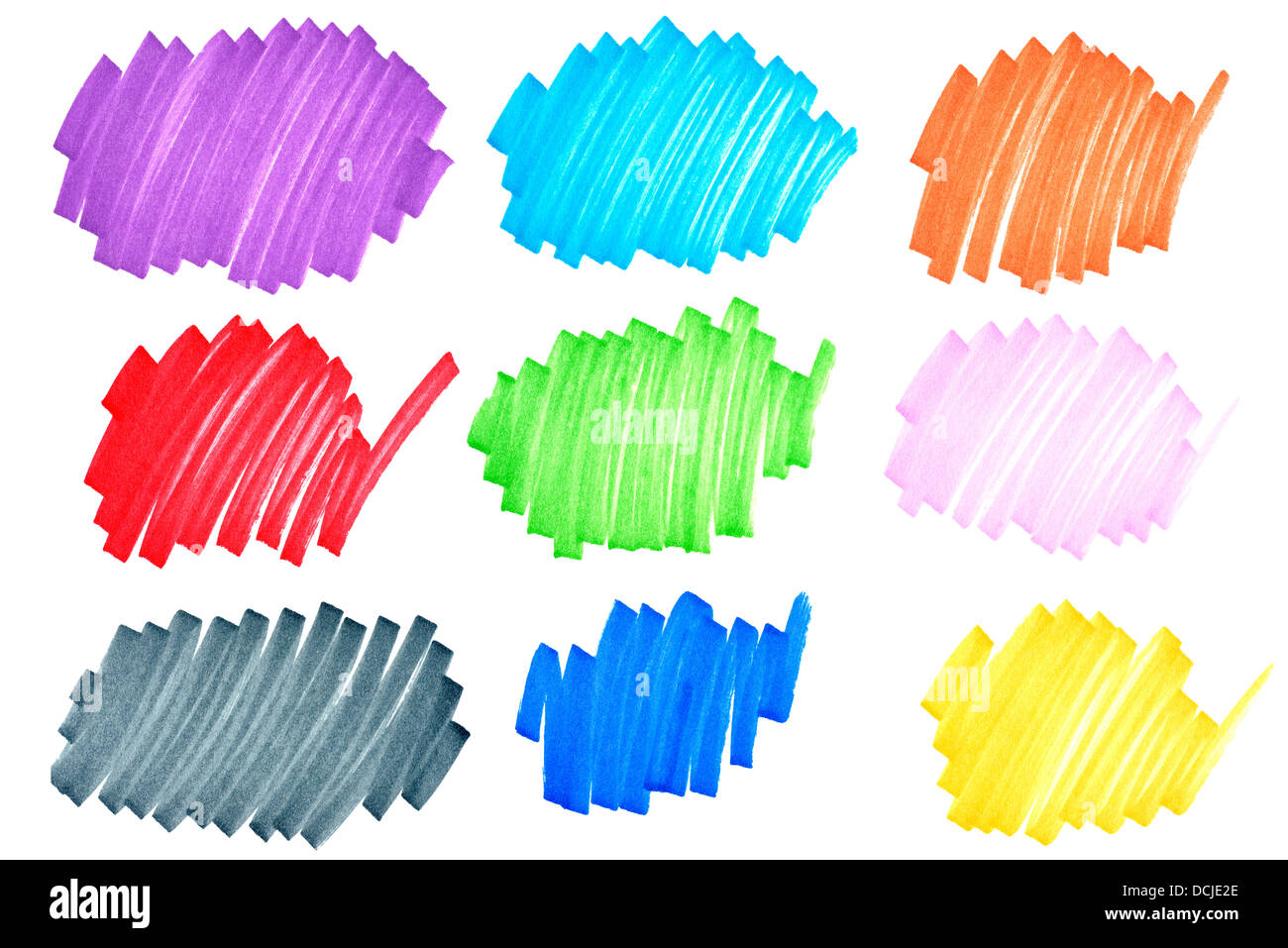 Colorful ink doodles Stock Photo Alamy
