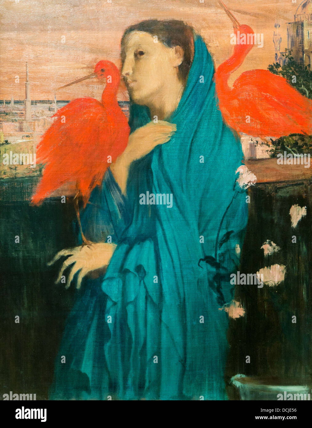 19th century  -  Young Woman with Ibis, 1860 - Edgar Degas Philippe Sauvan-Magnet / Active Museum Stock Photo