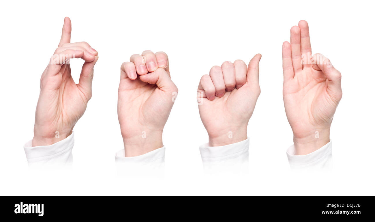 The word &lsquo;deaf&rsquo; in sign language Stock Photo - Alamy