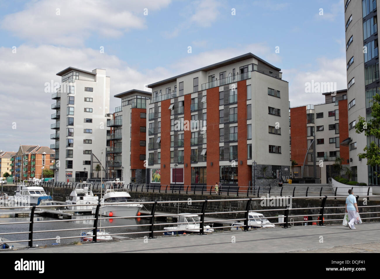 Modern housing development around Swansea marina, Wales UK Stock Photo Alamy
