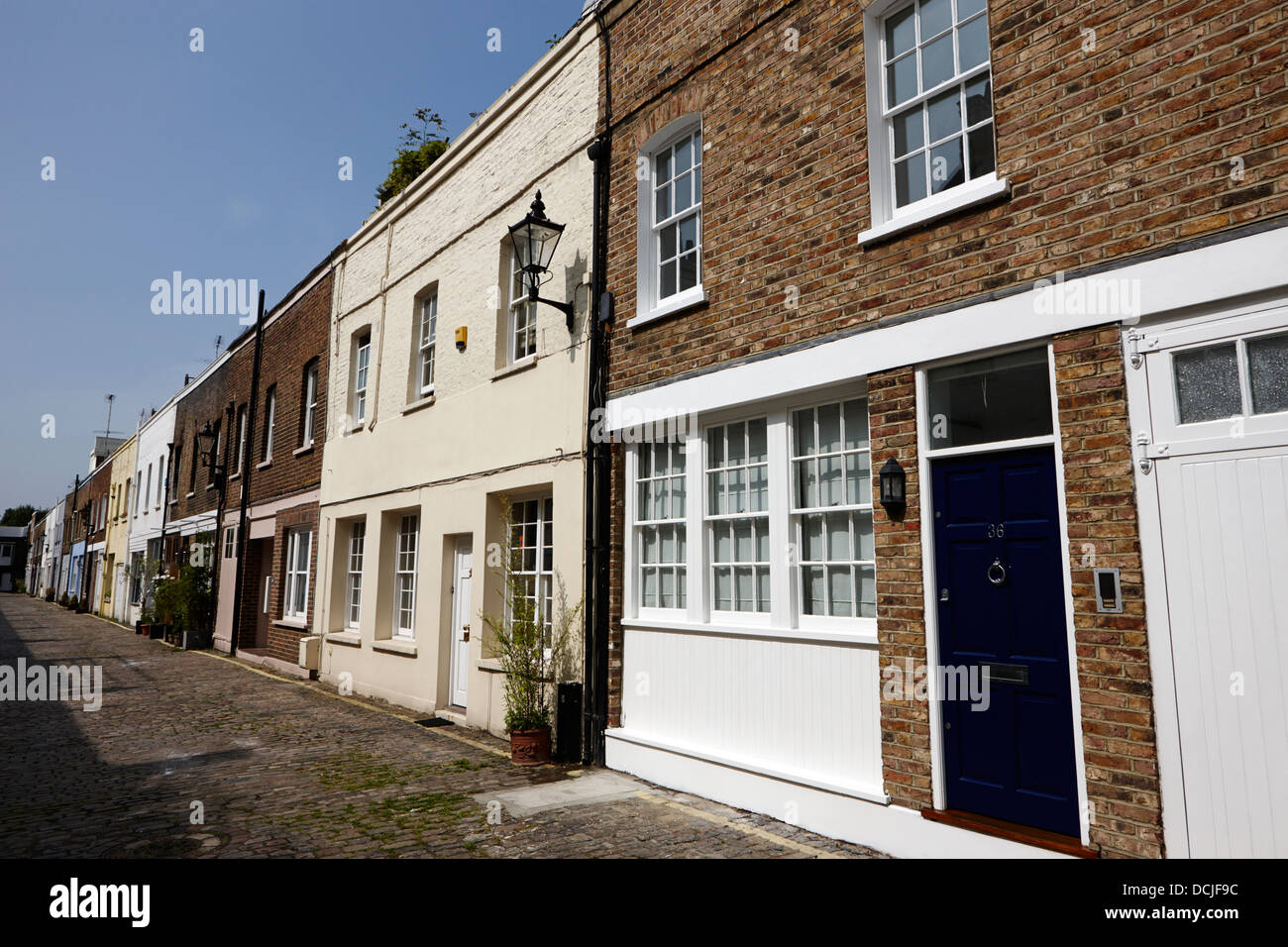 converted gloucester mews former victorian stables London England UK Stock Photo