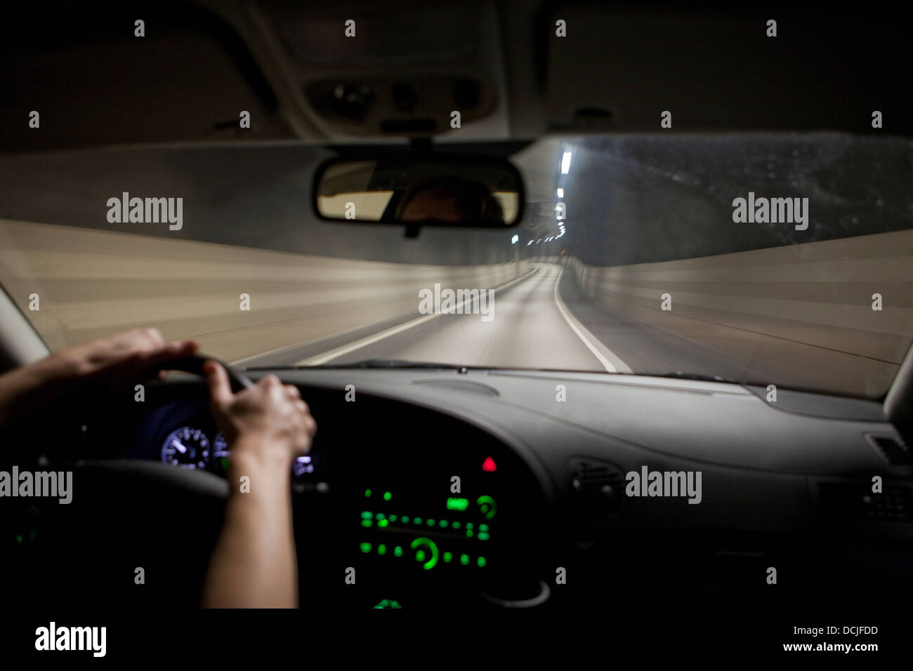 Driving in a tunnel Stock Photo Alamy