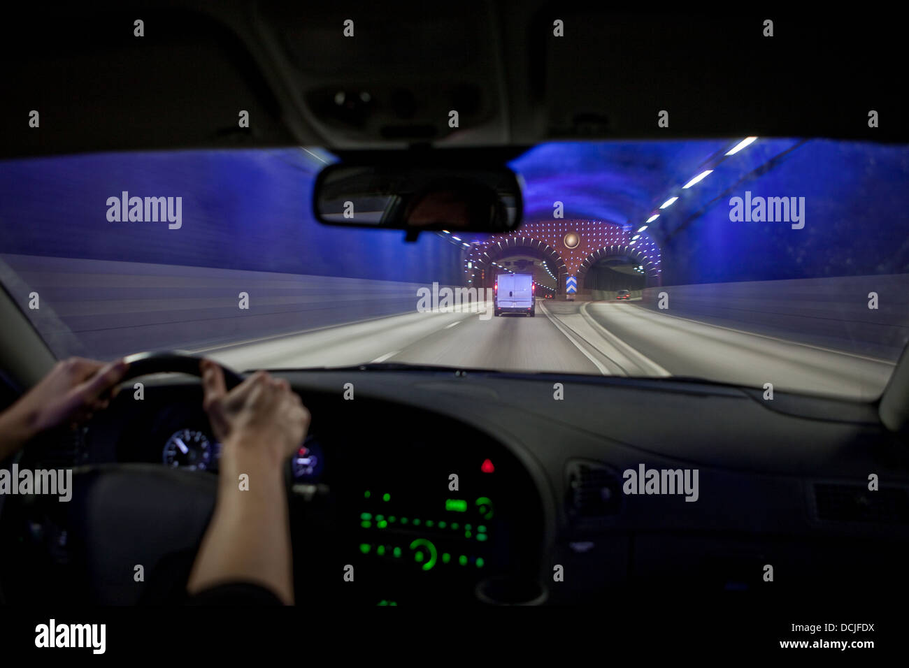 Driving in a tunnel Stock Photo Alamy