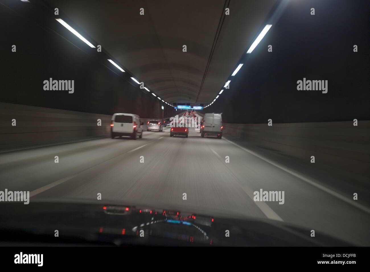 Driving in a tunnel Stock Photo Alamy