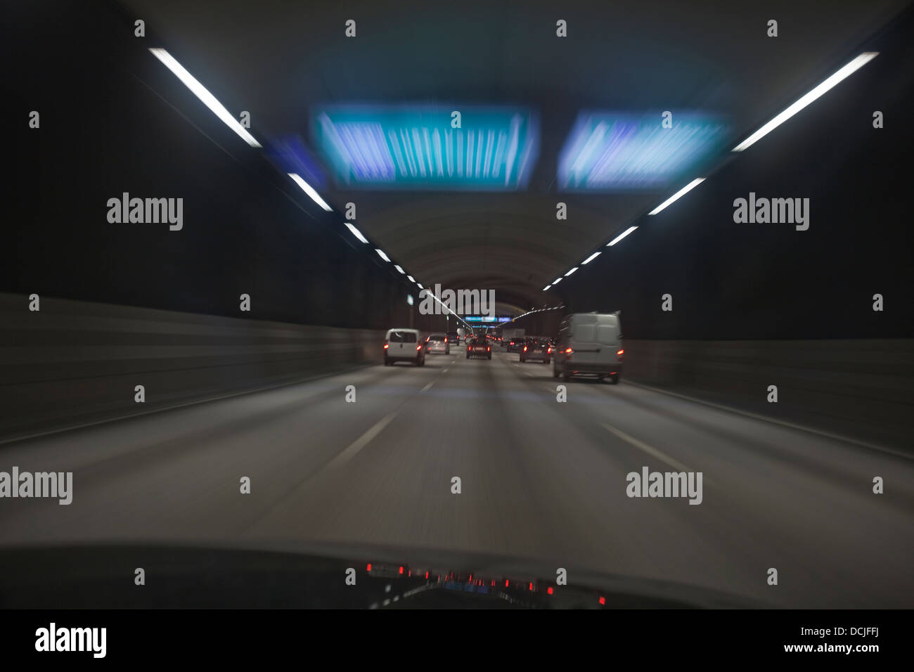 Driving in a tunnel Stock Photo Alamy
