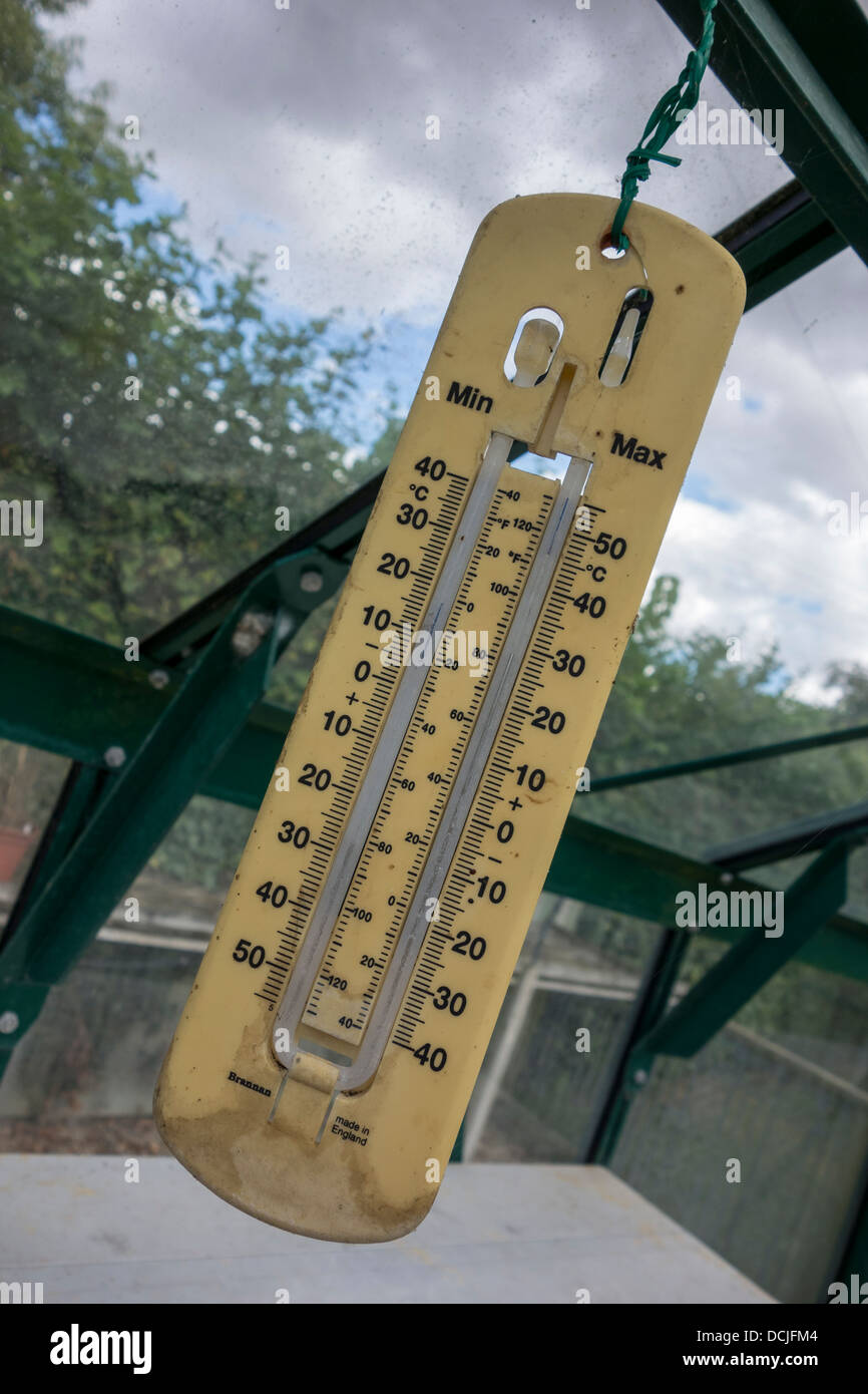 Min Max Greenhouse Thermometer Stock Photo - Alamy