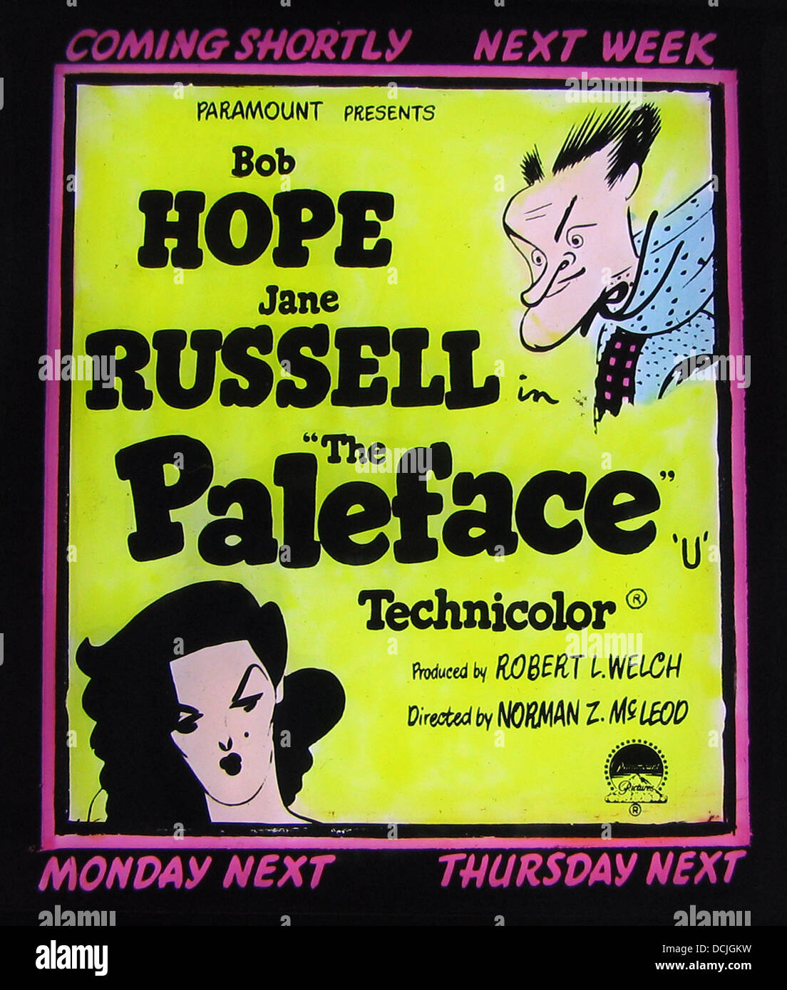 Bob Hope Jane Russell Cinema advertisement 1948 Stock Photo