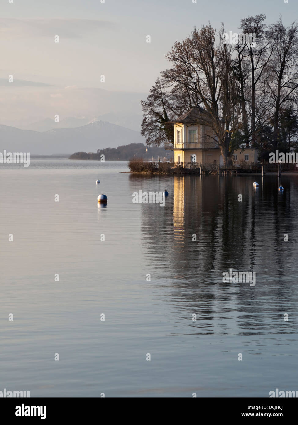 House at lake Starnberg Stock Photo Alamy
