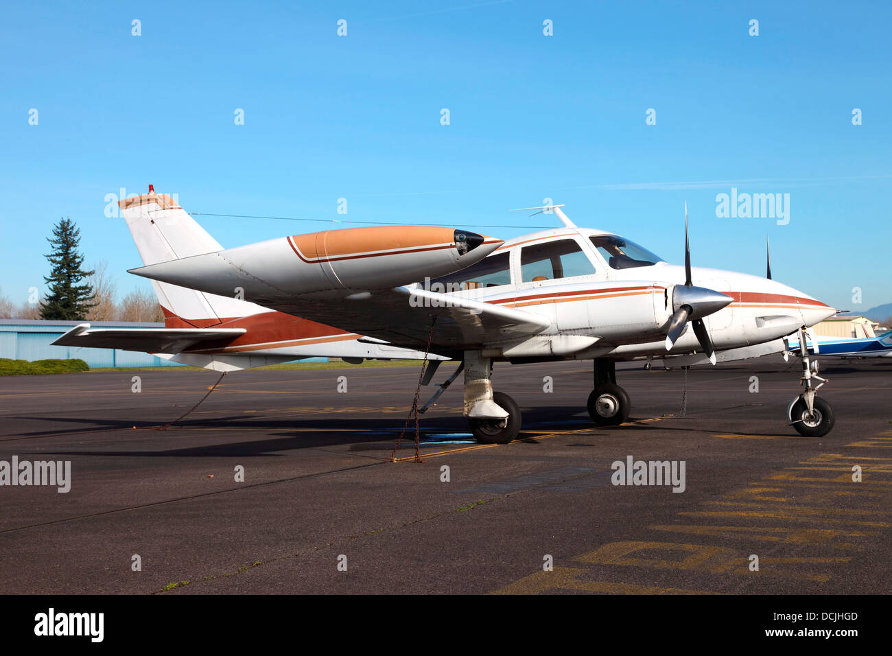 Aircraft of different models parked at the Troutdale airport near ...