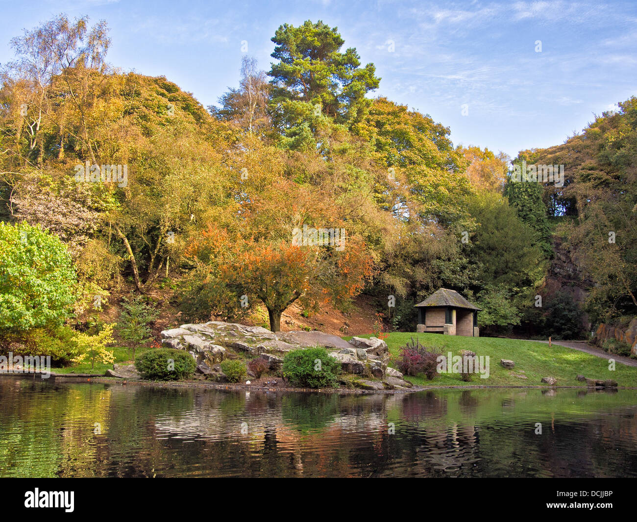 Autumn colours at Williamson park, Lancaster, UK Stock Photo