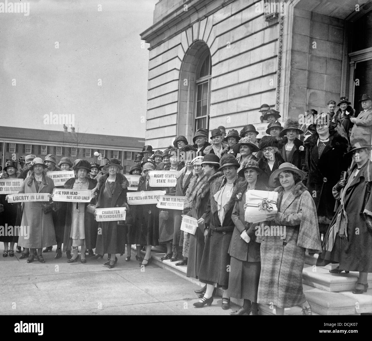 Women from New Jersey at Capitol to prohibition hearing, April 12, 1926 Stock Photo