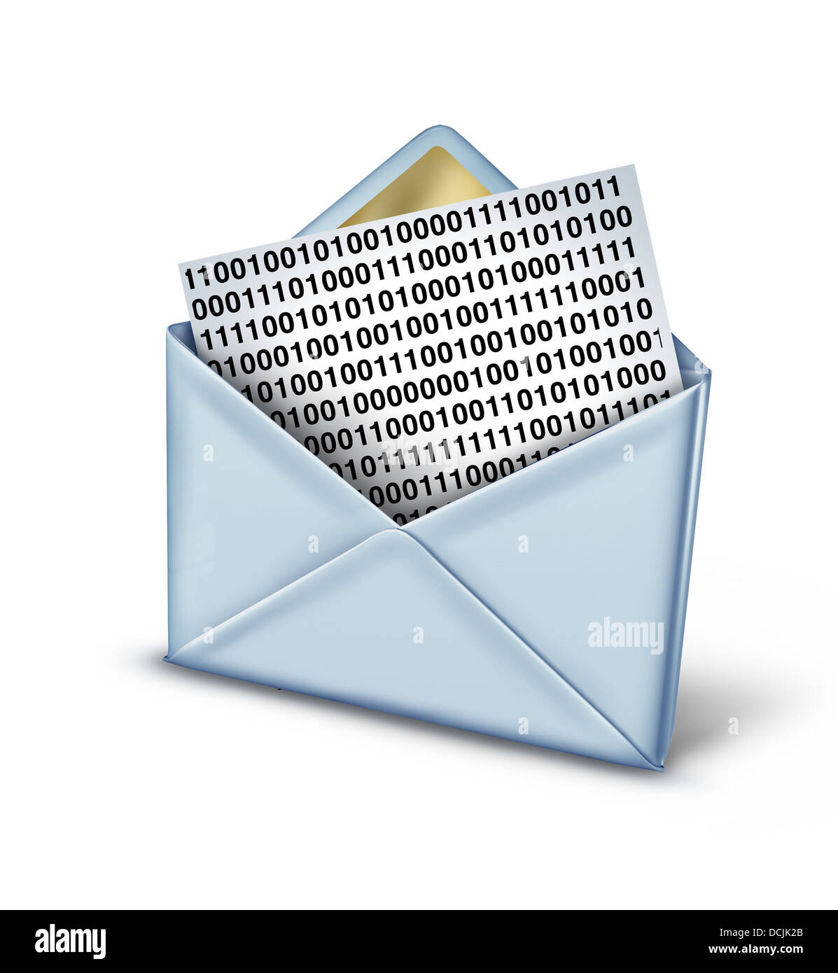Digital message technology concept with a letter or envelope with a