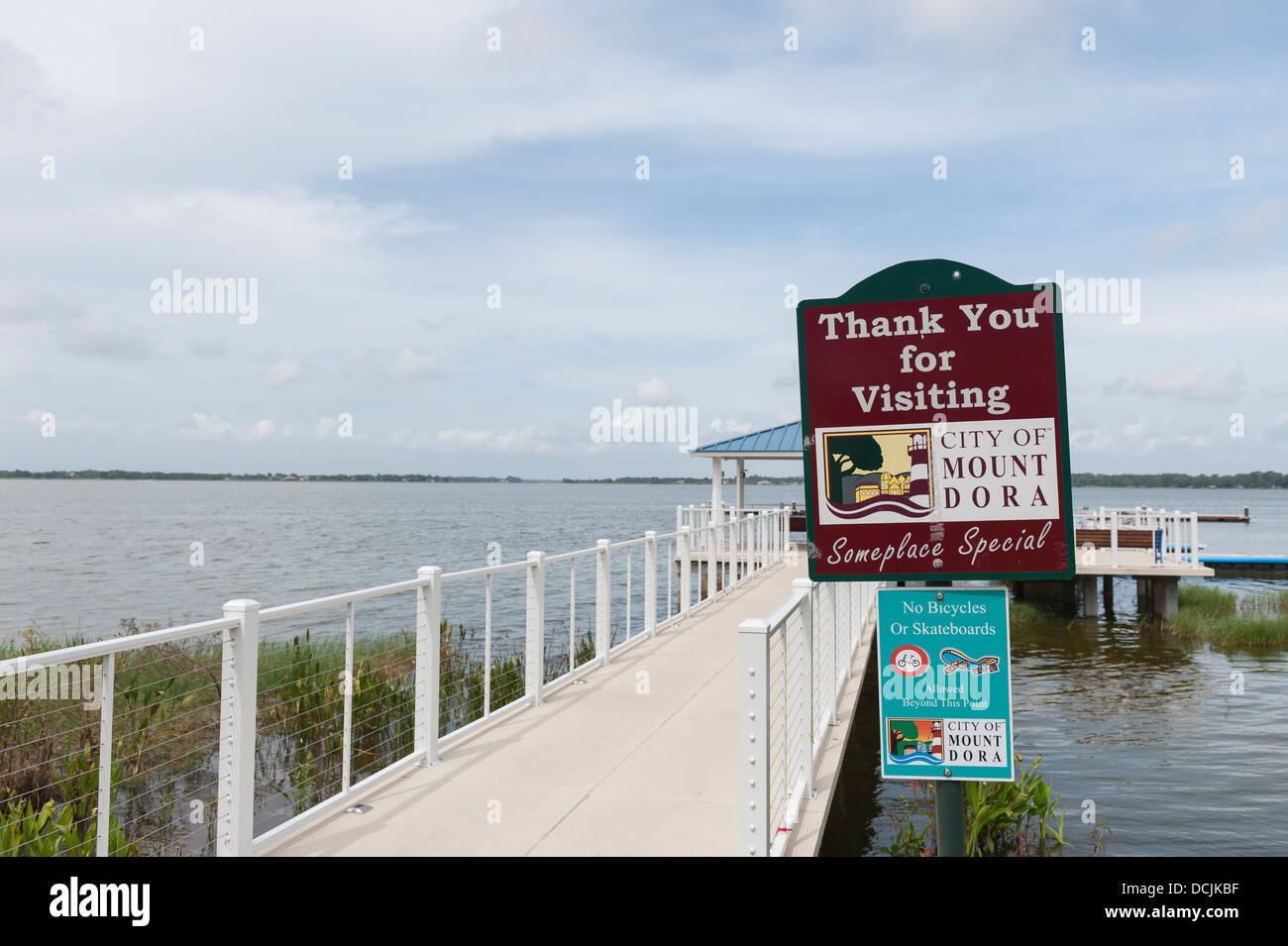 From the shores of Lake Dora in Mount Dora, Florida USA Stock Photo