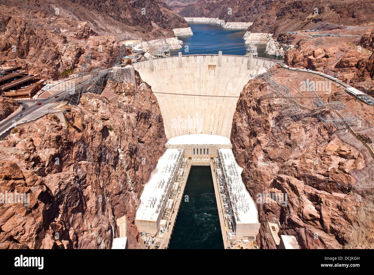 The view from above Hoover Dam Nevada Stock Photo Alamy