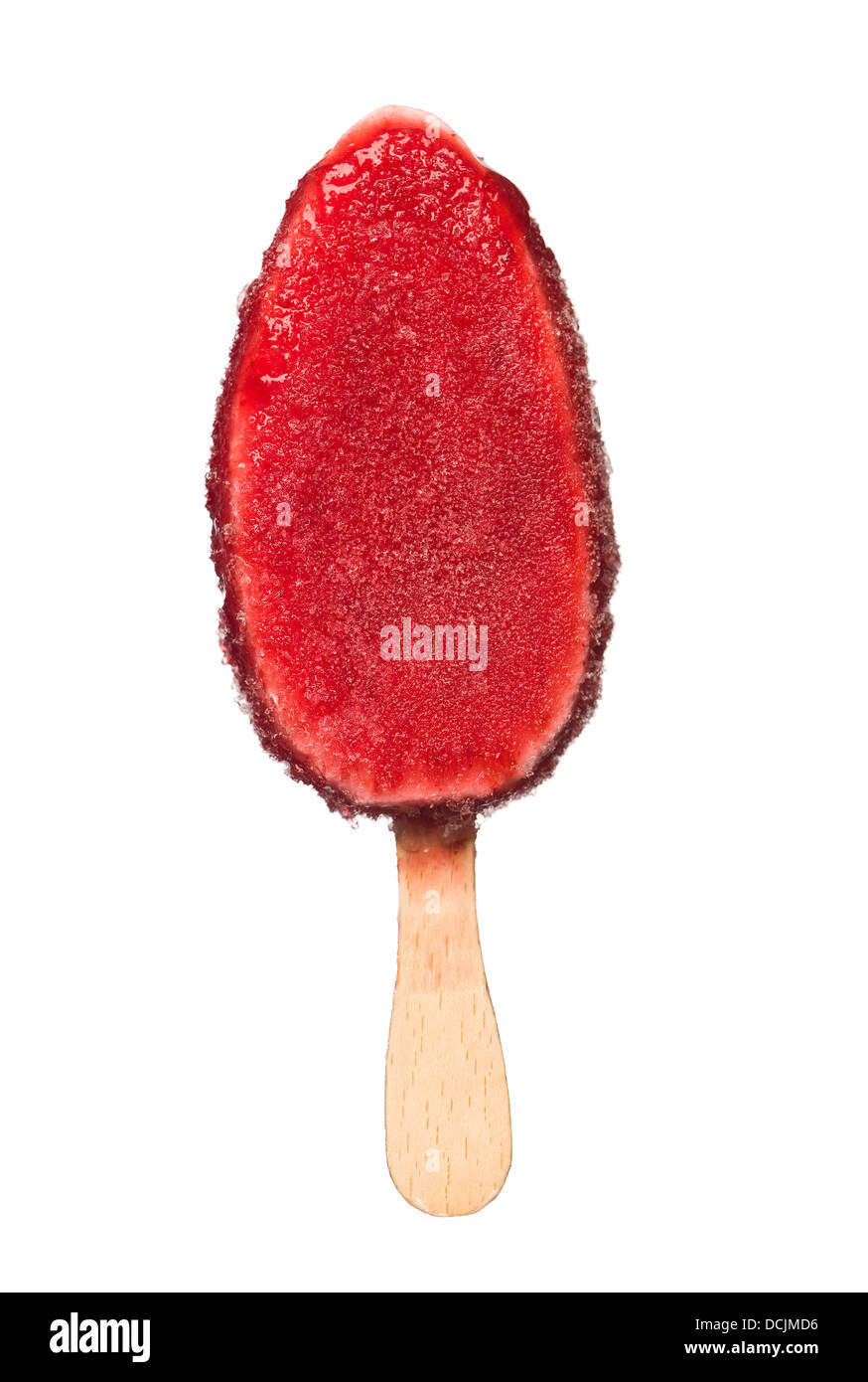 Red ice-cream isolated on white Stock Photo