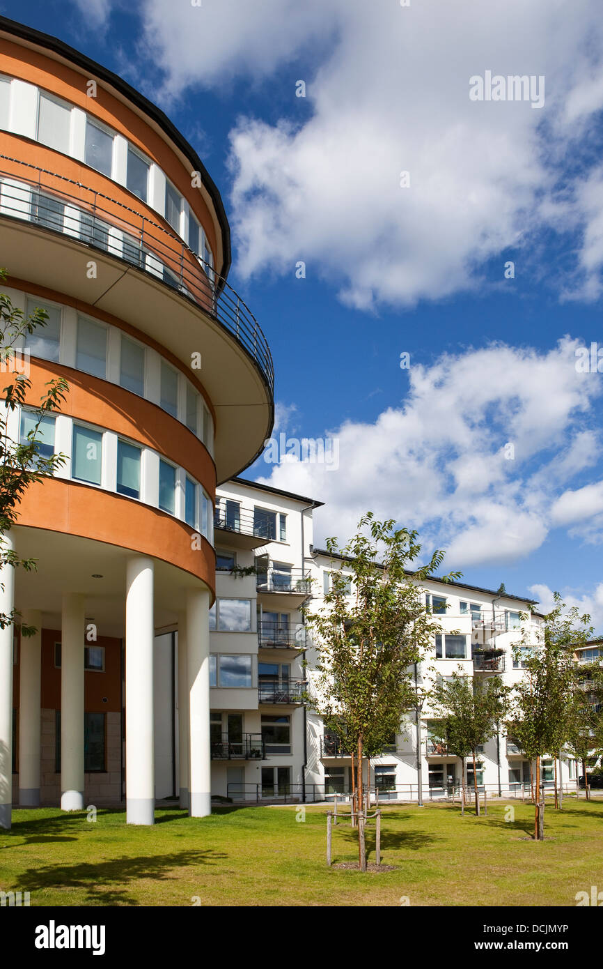 Modern building towards blue sky Stock Photo - Alamy