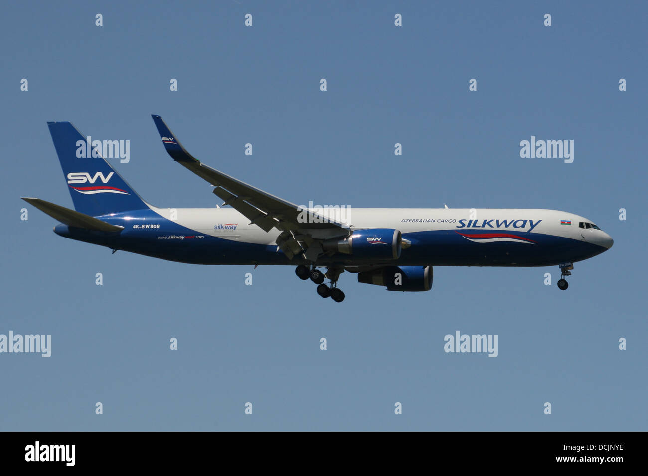 silkway airlines cargo boeing 767 Stock Photo