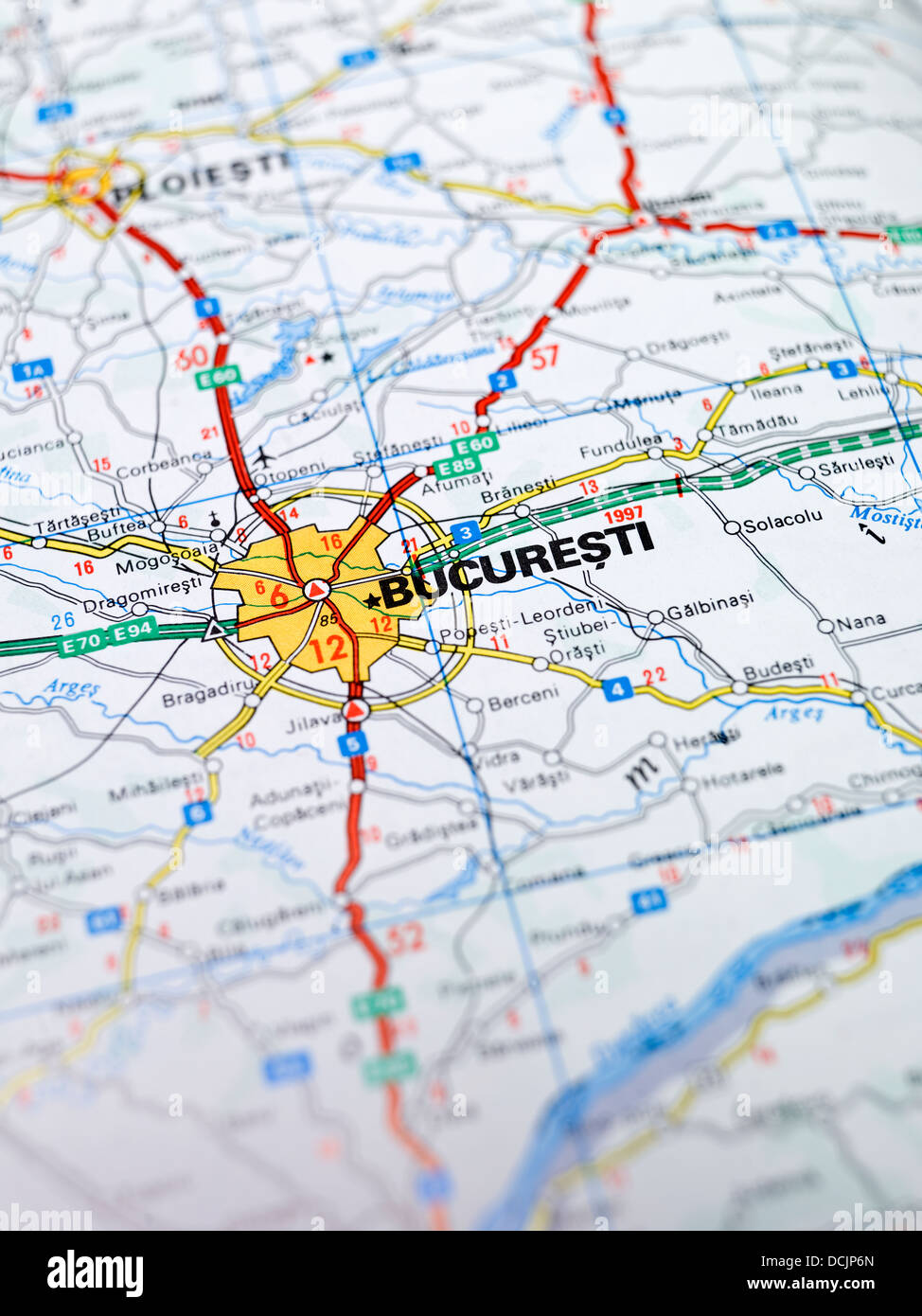 Map Of Bucuresti Stock Photo Alamy   Map Of Bucuresti DCJP6N 