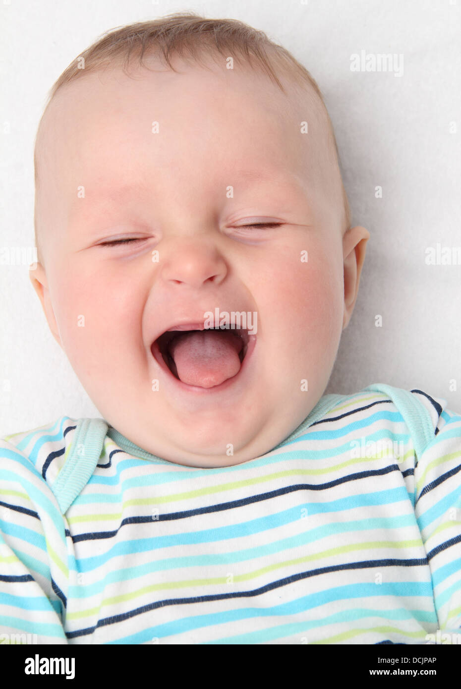 happy baby laughing Stock Photo