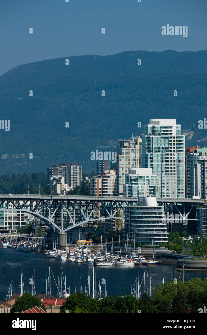 Burrard Street Bridge False Creek Vancouver British Columbia Canada ...