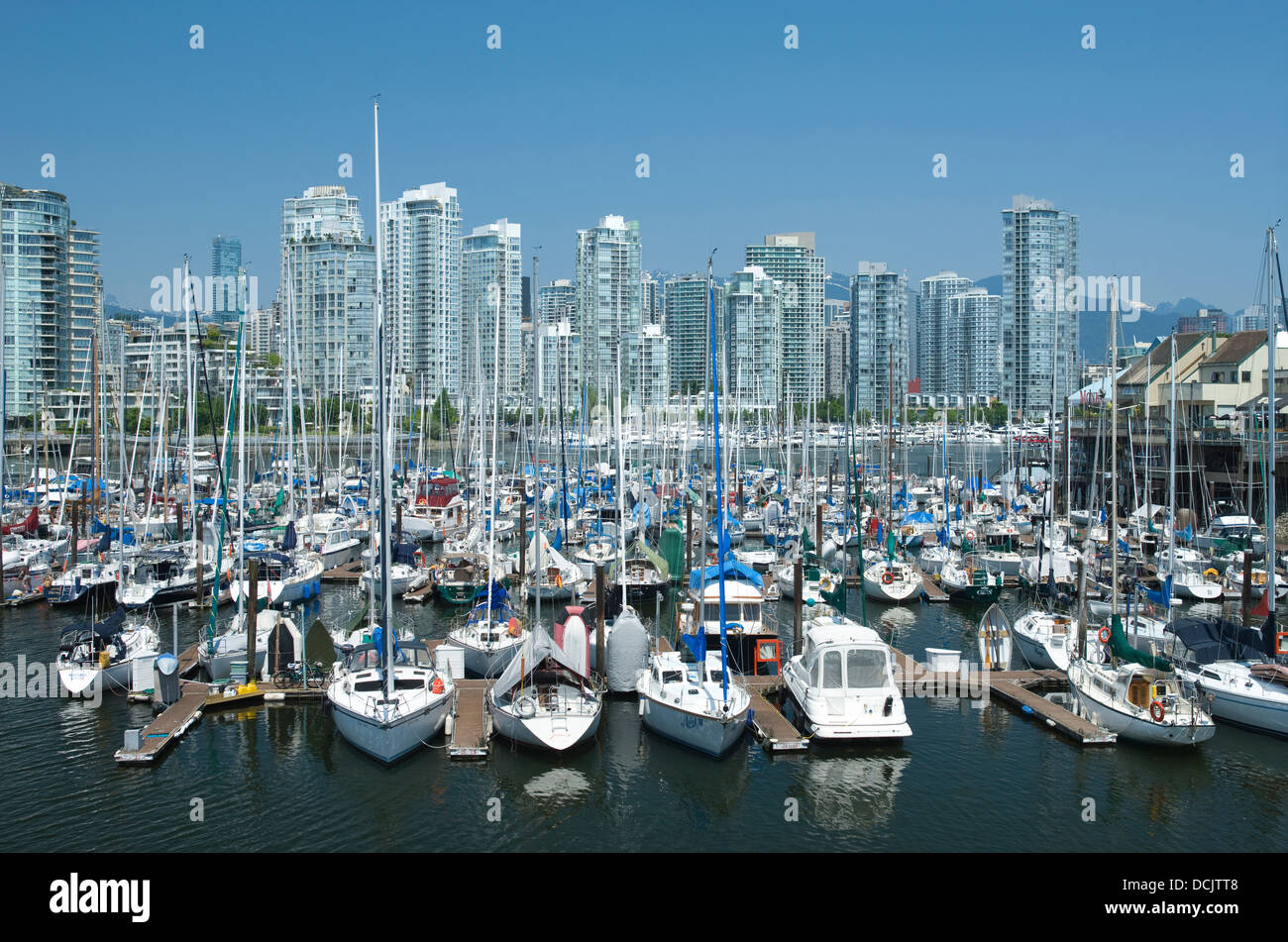 STAMPS LANDING MARINA FALSE CREEK VANCOUVER SKYLINE BRITISH COLUMBIA